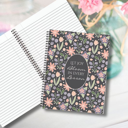 Inspirational Teacher Journal–Let Joy Bloom Design ノートブック
