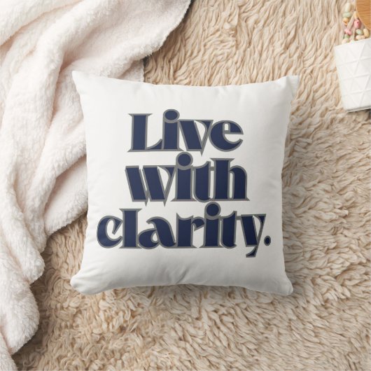 Inspirational Throw Pillow – Minimalist Motivation クッション (ブランケット)