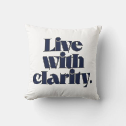 Inspirational Throw Pillow – Minimalist Motivation クッション (正面)