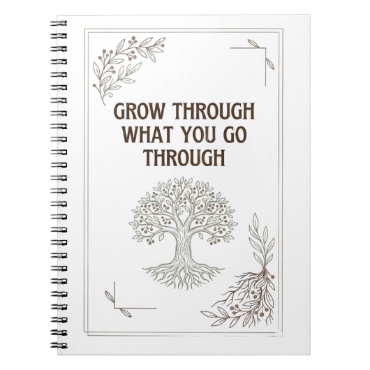 Inspirational Tree of Life Motivational ノートブック (正面)