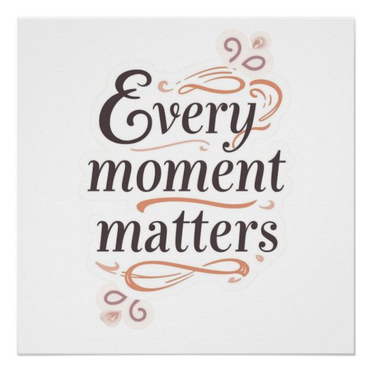 Inspirational typography art ポスター (正面)