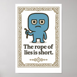 Inspirational Wall Art- The Rope of Lies is Short ポスター