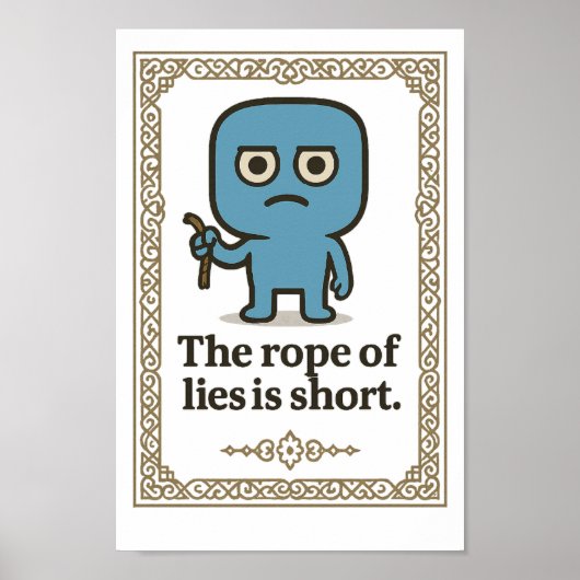 Inspirational Wall Art- The Rope of Lies is Short ポスター (正面)