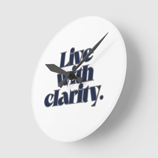 Inspirational Wall Clock – Modern Minimalist ラウンド壁時計 (傾斜)