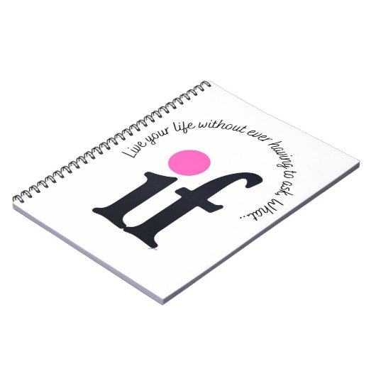 Inspirational 'What if' Notepad Notebook ノートブック (左側)