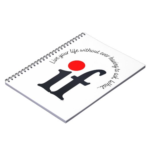 Inspirational 'What if' Notepad Notebook ノートブック (左側)