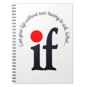 Inspirational 'What if' Notepad Notebook ノートブック (正面)