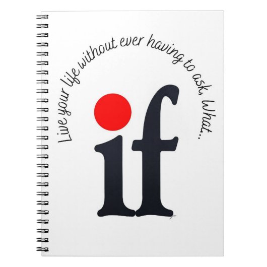Inspirational 'What if' Notepad Notebook ノートブック (正面)