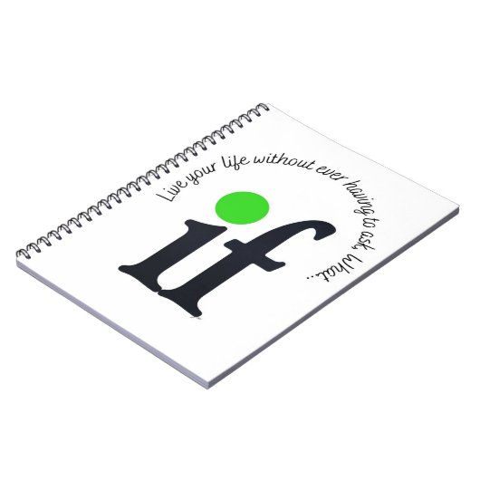 Inspirational 'What if' Notepad Notebook ノートブック (左側)