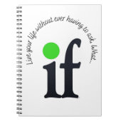 Inspirational 'What if' Notepad Notebook ノートブック (正面)