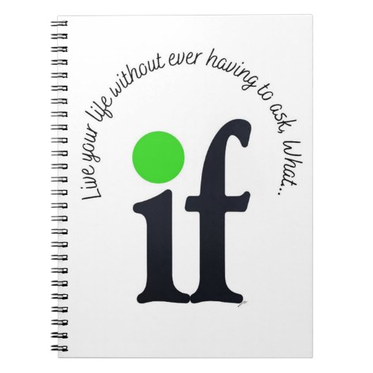 Inspirational 'What if' Notepad Notebook ノートブック (正面)