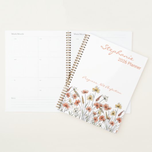 Inspirational Wildflower Progress Planner プランナー手帳 (ディスプレー)