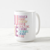 Inspirational You Are Enough コーヒーマグカップ (正面右)