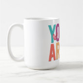 Inspirational You Are Enough コーヒーマグカップ (左)