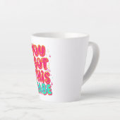 Inspirational "You Got This Babe" Empowerment カフェラテマグ (右アングル)