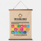 Inspire Change & Sustainability Art Wood-Framed 吊り下げ型タペストリー (正面)
