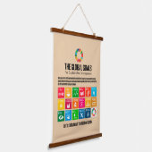 Inspire Change & Sustainability Art Wood-Framed 吊り下げ型タペストリー (傾斜あり)