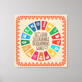 Inspire Change & Sustainability Goals Elegant Art キャンバスプリント