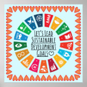 Inspire Change & Sustainability Goals Poster Art ポスター (正面)