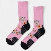 Inspire Gratitude with Every Step | Floral Pink At ソックス (左)