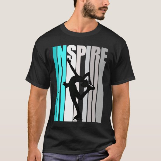 Inspire Ice Skating Girl Season Instructor Ice Ska Tシャツ (正面)