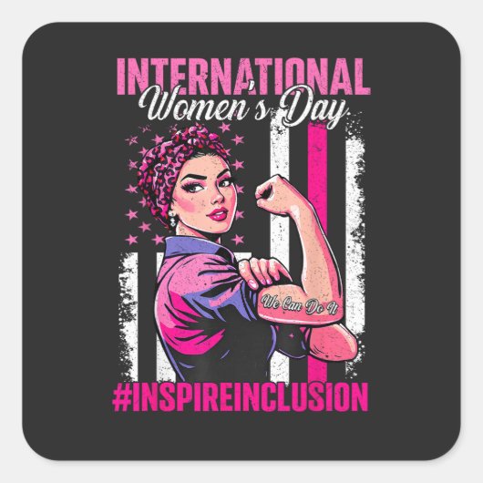 Inspire Inclusion 8 March International  スクエアシール (正面)