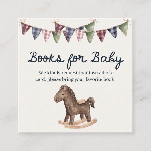 Inspired Baby Shower Book for Baby エンクロージャーカード (正面)