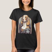 Inspired by Lisa Art Portrait of a Beagle Dog Tシャツ (正面)