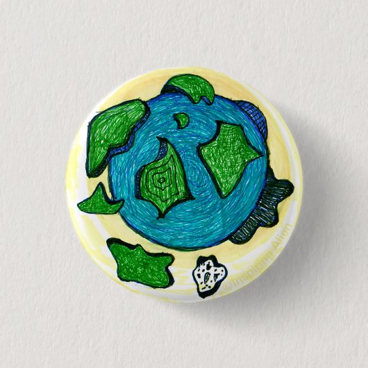 Inspiring AlienによるAscending Earth Badge / ピンバッジ (正面)