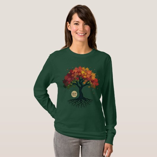 Inspiring Autumn Tree of Personal Growth Art Tシャツ (正面フル)