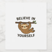 Inspiring "Believe in Yourself" Quote Print ワインラベル (シングルラベル)