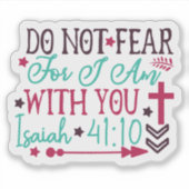 Inspiring Bible Verse Sticker for Uplifting Decor シール (正面)