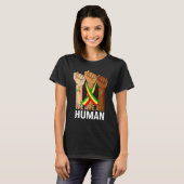 Inspiring Black Leaders Power Fist Hand Black Hist Tシャツ (正面フル)