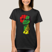 Inspiring Black Leaders Power Fist Hand Black Hist Tシャツ (正面)