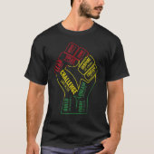 Inspiring Black Leaders Power Fist Hand Black Hist Tシャツ (正面)
