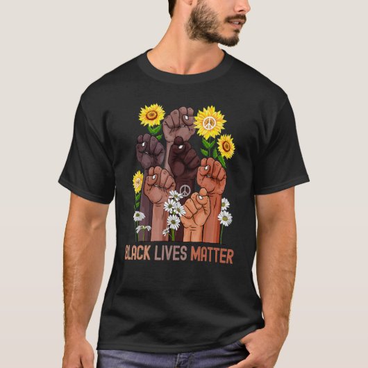 Inspiring Black Leaders Power Fist Hand Black Hist Tシャツ (正面)
