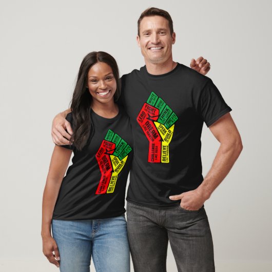 Inspiring Black Leaders Power Fist Hand Black Hist Tシャツ (ユニセックス)