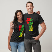 Inspiring Black Leaders Power Fist Hand Black Hist Tシャツ (ユニセックス)