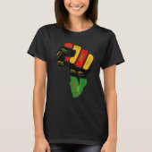 Inspiring Black Leaders Power Fist Hand Black Hist Tシャツ (正面)