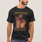Inspiring Black Leaders Power Fist Hand Black Hist Tシャツ (正面)