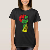 Inspiring Black Leaders Power Fist Hand Black Hist Tシャツ (正面)