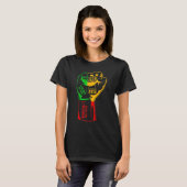 Inspiring Black Leaders Power Fist Hand Black Hist Tシャツ (正面フル)