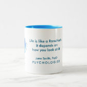 Inspiring Blue Psychology Life is a Rorschach: It  ツートーンマグカップ (中央)
