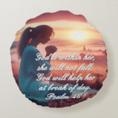 'Inspiring Faith' Round Pillow ラウンドクッション (裏面)