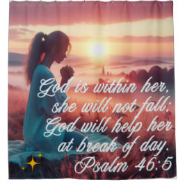 'Inspiring Faith' Shower Curtain シャワーカーテン