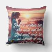 'Inspiring Faith' Throw Pillow クッション (正面)