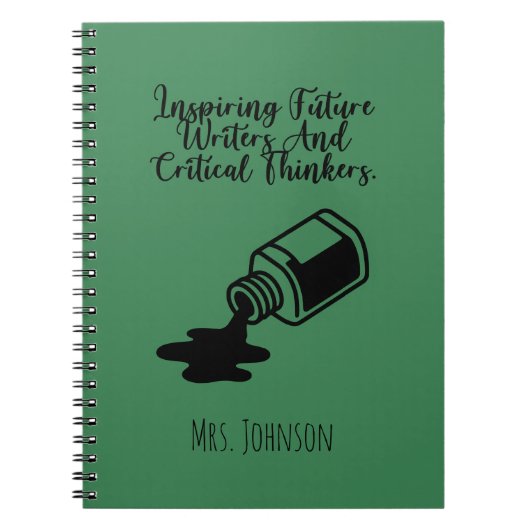 Inspiring Future Writers Critical Thinkers Teacher ノートブック (正面)