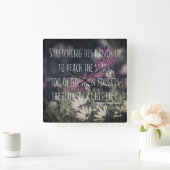 Inspiring Jeremy Bentham Quote スクエア壁時計 (ホーム)