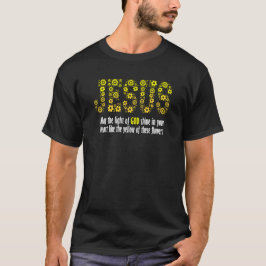 Inspiring Jesus with yellow flowers: Let God's lig Tシャツ