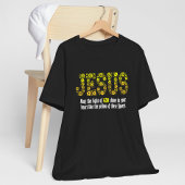 Inspiring Jesus with yellow flowers: Let God's lig Tシャツ